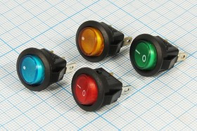 Клавишный выключатель с синей подсветкой 220В/1А, c фиксацией; №9845 B Пкл\\ 1\ON-OFF\d14,5\чер\ ILсин\\3T\SMRS101N2C\ Клавишный выключатель с синей подсветкой 220В/1А, c фиксацией; №9845 B Пкл\\ 1\ON-OFF\d14,5\чер\ ILсин\\3T\SMRS101N2C\