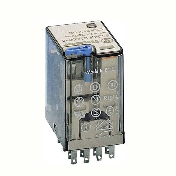 55.34.9.024.0090, Реле 4 переключ. 24VDC, 15A/250VAC 4PDT