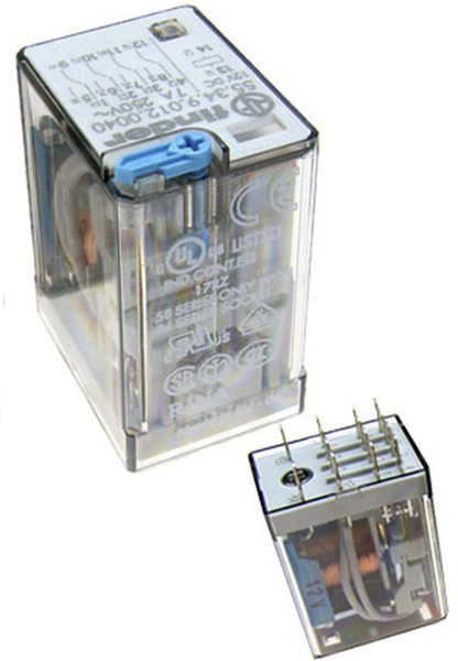 55.34.9.024.0090, Реле 4 переключ. 24VDC, 15A/250VAC 4PDT