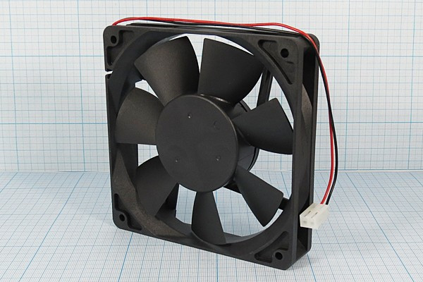 Вентилятор 120x120x25, напряжение 24В, ток 0,25А, выводы 2L, подшипник качения, JF1225B2H-R JAMIC