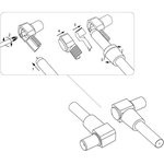 FD-2431, TV штекер угловой на кабель под винт FD-2431, TV штекер угловой на кабель под винт