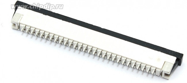 Разъем FPC Half Coverage Top Contact 1.0K-BS-28PWB 28 pin высота 2мм шаг 1мм