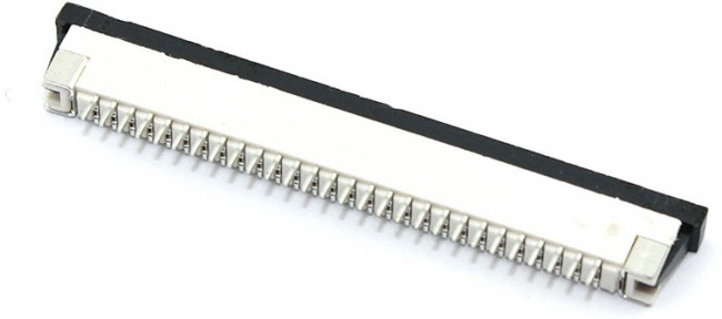 Разъем FPC Half Coverage Top Contact 1.0K-BS-28PWB 28 pin высота 2мм шаг 1мм