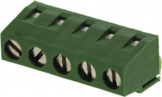 282836-5, Зажимная рейка для печатных плат, угловой 90°, 5мм, на PCB, 300В 282836-5, Зажимная рейка для печатных плат, угловой 90°, 5мм, на PCB, 300В