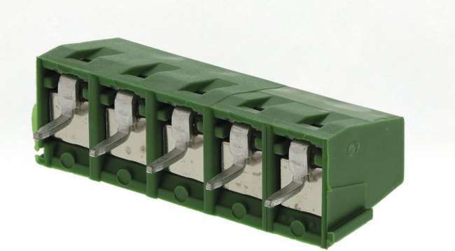 282836-5, Зажимная рейка для печатных плат, угловой 90°, 5мм, на PCB, 300В 282836-5, Зажимная рейка для печатных плат, угловой 90°, 5мм, на PCB, 300В