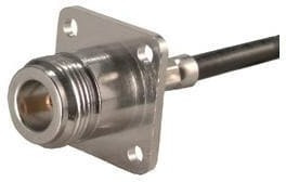 25_N-50-3-20/133_NE, 25_N-50-3-20/133_NE Series, jack Flange Mount N Connector, 50, Crimp Termination, Straight Body 25_N-50-3-20/133_NE, 25_N-50-3-20/133_NE Series, jack Flange Mount N Connector, 50, Crimp Termination, Straight Body