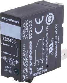 ED24D3, Solid State Relay, ED, 1NO, 3A, 280V, Screw Terminal