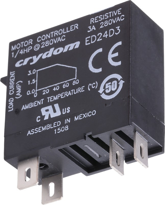 ED24D3, Solid State Relay, ED, 1NO, 3A, 280V, Screw Terminal