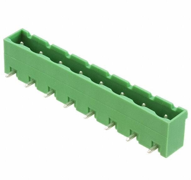 1766291, 8 Угловой 1 7.62mm Зеленый На плату-Cloe P=7.62mm Подключаемая Клеммная Колодка