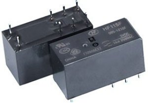 HF115F/012-2ZS4BF, Реле силовое, 8 А, 12 В, DPDT, бистабильное, 2coils