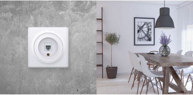 Телефонная розетка 1xRJ11, цвет белый 1E20601300 2172769