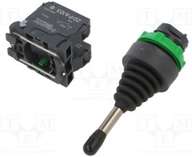 XD5PA22, Переключатель: джойстик, Фикс.пол: 1, NO x2, 3A/240ВAC, 22мм