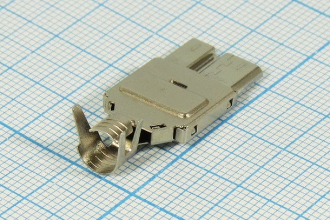 Штекер micro USB, Тип B 3.0, 10 контактов, на кабель; №2069 штек microUSB \3,0P\10C\каб\\ \microUSB-3,0P Штекер micro USB, Тип B 3.0, 10 контактов, на кабель; №2069 штек microUSB \3,0P\10C\каб\\ \microUSB-3,0P