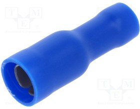 BM00240, Наконечник: круглый, "мама", d: 5мм, 1,5-2,5мм2, обжим, на провод