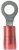 PN18-10R-M, TERMINAL, RING TONGUE, #10, 18AWG, RED