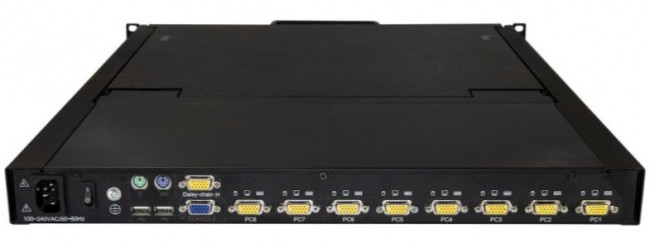 RKCONS1908K, 8 Port PS/2, USB VGA Console, 1280 x 1024 Maximum Resolution