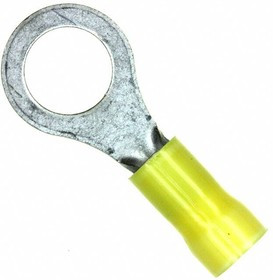 34173, TERMINAL, RING, 3/8, CRIMP, YELLOW, 12-10AWG
