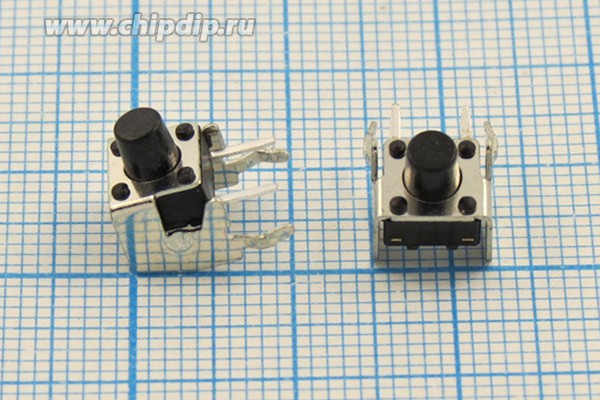 Тактовая кнопка, 7.4x 6.2x 7.0, контакты 2P+2Pкорпус, TC-0202