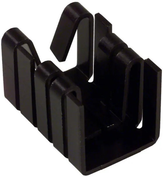 576802B00000G, Heat Sinks Plug-In Heat Sink, TO220, 4 Spring Action Clips, Vertical, 27.3 C/W, No Tab