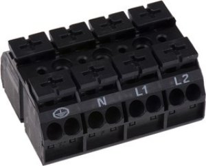 862-1504, 862 Series Terminal Strip, 4-Way, 32A, 20 12 AWG, Wire, Push-In Cage Clamp Termination