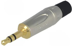 KS3P-AU, Телефонный аудио разъем, Stereo, 3 контакт(-ов), Штекер, 3.5 мм, Монтаж на Кабель