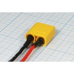 Штекер питания DC XT90, 2L, на кабель, L-22см, XT-90M, [провод]