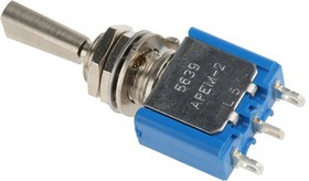 5639A9, Toggle Switch, Panel Mount, On-Off-On, SPDT, Solder Terminal