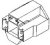 926525-1, Positive Lock .250 3 Way Nylon 66 Crimp Terminal Housing, 6.35mm Tab Size, Natural
