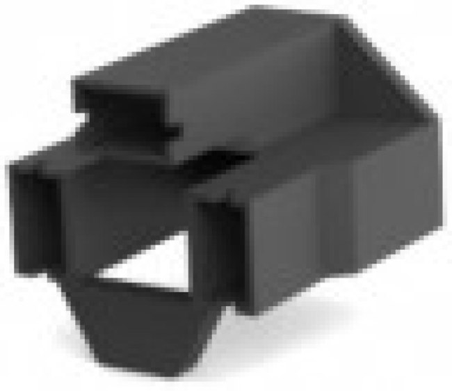 926525-1, Positive Lock .250 3 Way Nylon 66 Crimp Terminal Housing, 6.35mm Tab Size, Natural