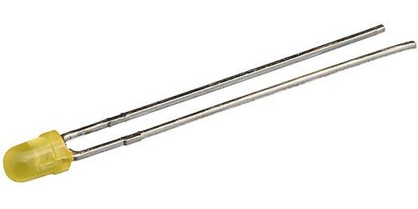 L-934LYD, Светодиод 3мм/желтый/588нм/ 0.7-1.5мкд/50°/2мА