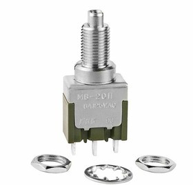 MB2011SS1W01, Pushbutton Switches SPDT ON-(ON) SLDR