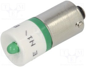 18600351, Индикат.лампа: LED; BA9S,T10; зеленый; пластик; 24ВAC; 24ВDC