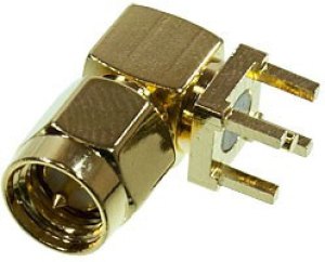 L-KLS1-SMA015, разъем угловой SMA вилка 50Ом на плату