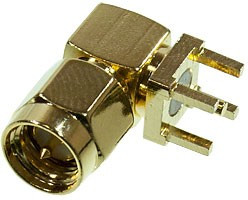 L-KLS1-SMA015, разъем угловой SMA вилка 50Ом на плату