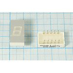 Светодиодный дисплей красный, 7 сегментов, 1 разряд, высота 7,6 мм, 3100 мкд, HDSP-3533; № 7022 R СД