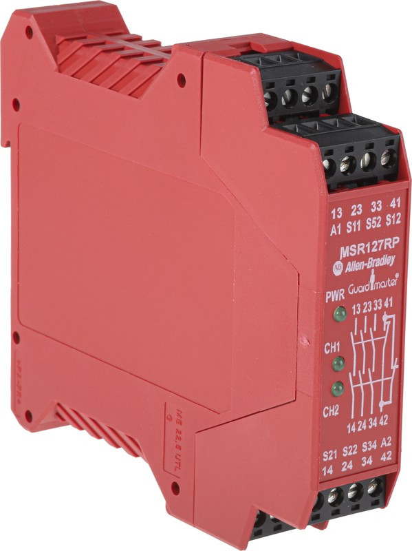 440R-N23135, Single-Channel Light Beam/Curtain, Safety Switch/Interlock Safety Relay, 24V ac/dc, 3 Safety