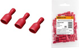 Разъем плоский полностью изолированный РППИ-М 1,25-110 красный (мама) (50 шт) TDM