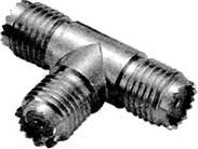 HYR-0717 (mini UHF-7618), Переходник - 3 гнезда, Т-образный GMU-717