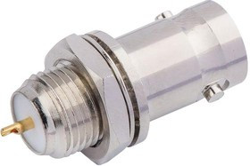 MC002949, Разъем РЧ / Коаксиальный, BNC Коаксиальный, Прямое Гнездо с Гайкой, Пайка, 75 Ом