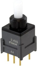 BB25AP, Переключатель: кнопочный, Пол: 2, DPDT, 0,01A/28ВAC, 0,01A/28ВDC