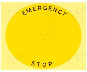 HWAV5F-27, Шайба с предупреждающей надписью, 22мм, dмонтажн.отв: 22мм