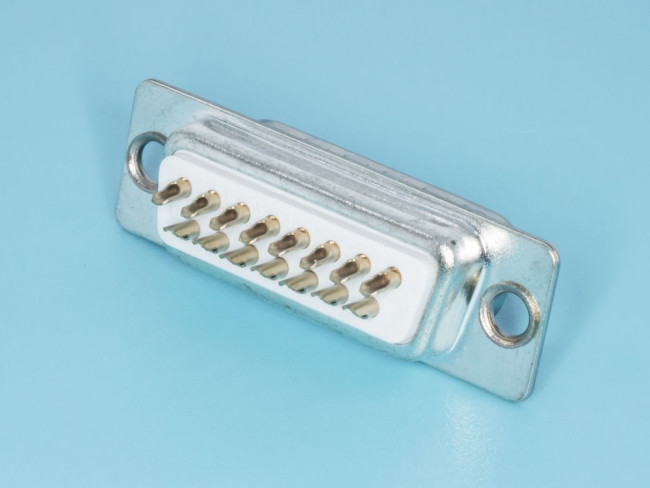 DB-15M, Разъем D-SUB 15 контактов, вилка на кабель, пайка