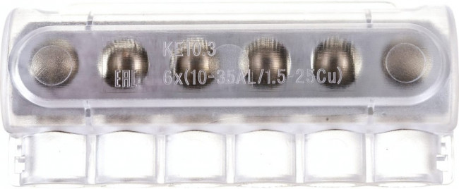 Клеммник для сетей уличного освещения, KE10.3, Al 6x10-35мм, Cu 1.5-25мм, PROxima 10шт ke-10.3 Клеммник для сетей уличного освещения, KE10.3, Al 6x10-35мм, Cu 1.5-25мм, PROxima 10шт ke-10.3