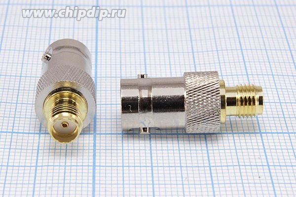 Высокочастотный переходник гнездо BNC на гнездо SMA; Q-15876 гн BNC-гн SMA