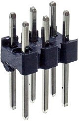 PLD-6, вилка штыревая 2.54мм 2x3 прям. (L-KLS1-207-2-06-S)