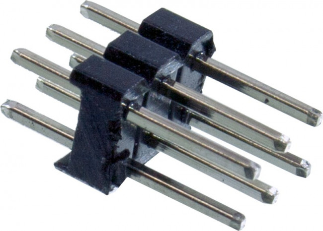 PLD-6, вилка штыревая 2.54мм 2x3 прям. (L-KLS1-207-2-06-S)