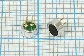 Микрофон электретный, всенаправленный, 4.5x 2.2мм, 2контакта, DG04522DD[-PC1033]; микэ 4,5x 2,2\O\2P