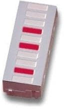 HDSP-4850, Светодиодная гистограмма, Зеленый, 20 мА, 2.1 В, 1.9 мкд, 10 светодиод(-ов), 25.4мм x 10.16мм