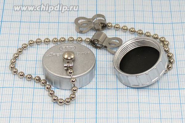 Разъем PLS-20 заглушка, резьба М22, монтаж на блок, кабель