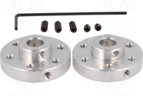 POLOLU-1083, Крепление колеса, Ось: гладкая, Кол-во шт: 2, Диам.вала: 6мм